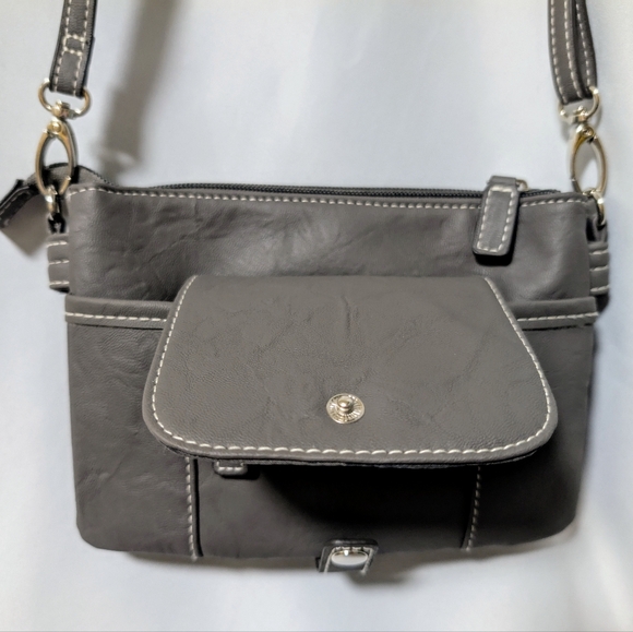 Rosetti Crossbody purse, Grey Silver hardware Anita Sling bag lightweight. - Picture 11 of 14